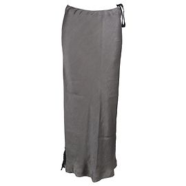 Falda Maxi Ann Demeulemeester en seda gris Gris