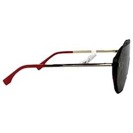 Fendi- Fendi Monogram Aviator Sunglasses in Black Acetate-Black