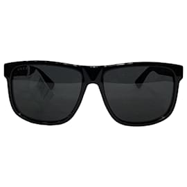 Gucci-Gucci GG0010S Square-Frame Sunglasses in Black Acetate-Black