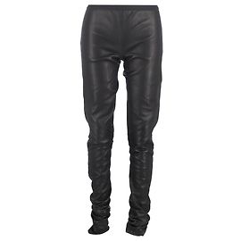 Pantalons Skinny Rick Owens en cuir noir Noir