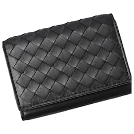 Bottega Veneta-Bottega Veneta Tri-fold Wallet-Black,Grey