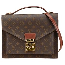 Louis Vuitton-Louis Vuitton Monogram Monceau Handbag-Brown