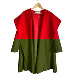 Chloé-Red cape-style coat by Chloé-Red