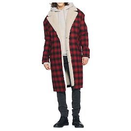 Iropour Men's Coats in Red Ebony