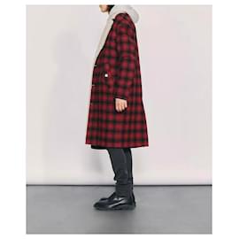 Iro-Iropour Men's Coats in-Red,Ebony