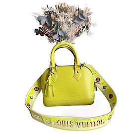 Yellow Louis Vuitton Alma Bb leather handbag Yellow