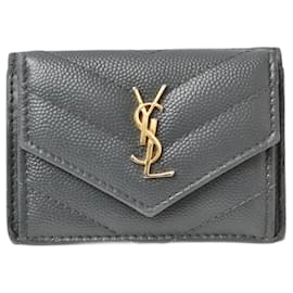 Yves Saint Laurent-Yves Saint Laurent Tri-fold Wallet-Brown