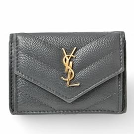 Yves Saint Laurent-Yves Saint Laurent Tri-fold Wallet-Brown