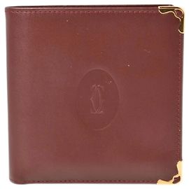 Billetera bi-fold Cartier en Burdeos Burdeos