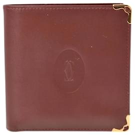 Cartier-Cartier Bi-fold Wallet in Bordeaux-Dark red