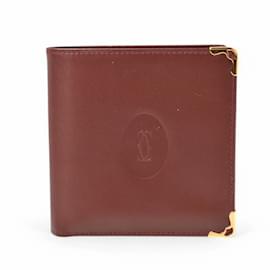 Cartier-Cartier Bi-fold Wallet in Bordeaux-Dark red