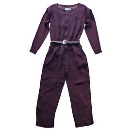 Macacão Yves Saint Laurent em crepe de seda roxo Roxo