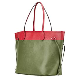 Louis Vuitton-Louis Vuitton Epi Neverfull MM Handbag Tote Bag-Red