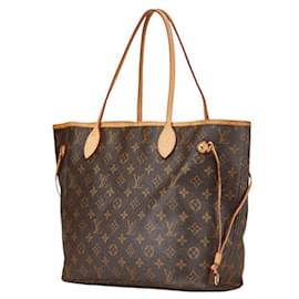 Louis Vuitton-Louis Vuitton Damier Neverfull MM Tote Bag-Brown,Damier ebene