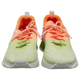Louis Vuitton-Louis Vuitton Orange and White Sneakers-White,Orange