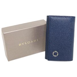 Bulgari Bvlgari Blue Leather Keycase Blue