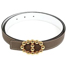Hermès-Hermes Maillon Bubble Belt-White