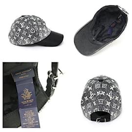 Louis Vuitton-Louis Vuitton Monogram Jacquard Denim Cap-Brown,Black