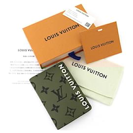 Louis Vuitton-Louis Vuitton Monogram Canvas Card Case-Red,Khaki