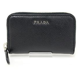 Prada Padlock Holder in Black Saffiano Leather Black