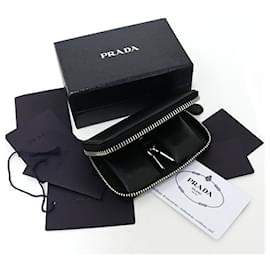 Prada-Prada Padlock Holder in Black Saffiano Leather-Black