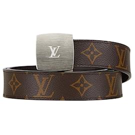 Louis Vuitton-Louis Vuitton Monogram Santur LV Cut Belt-Brown