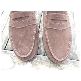 JM Weston-moccasin jm weston 7/5 E 42.5 wide-Brown
