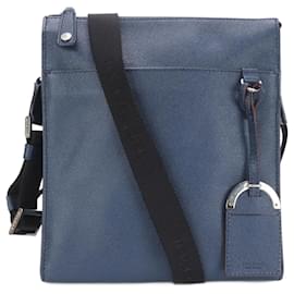 Bulgari-Bvlgari Bvlgari Leather Shoulder Bag-Navy blue