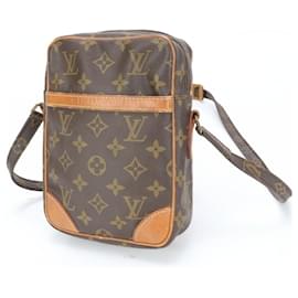 Louis Vuitton-Louis Vuitton Monogram Danube Leather Shoulder Bag-Brown