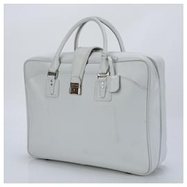 Bulgari-Bvlgari Leather Boston Bag-White
