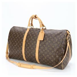Louis Vuitton-Louis Vuitton Monogram Keepall Bandouliere 60 Boston Bag-Brown