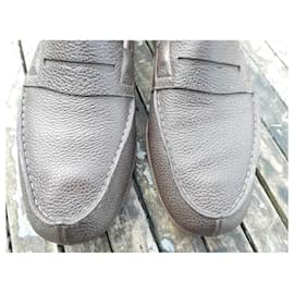 JM Weston-moccasin jm weston grain leather 7D 41.5-Brown