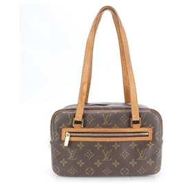 Louis Vuitton-Louis Vuitton Monogram Cite MM Leather Shoulder Bag-Brown