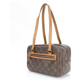 Louis Vuitton-Louis Vuitton Monogram Cite MM Leather Shoulder Bag-Brown