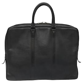 Louis Vuitton-LOUIS VUITTON Epi Porte Documents Voyage Business Bag Black M54472 Auth bs21839-Black