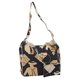 CHANEL Mademoiselle Borsa Tote Canvas Blu Navy CC Auth 110544 Blu navy