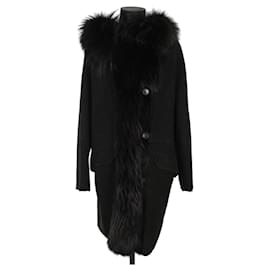 Yves Salomon-Black coat-Black