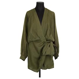 Autre Marque-Linen dress-Khaki
