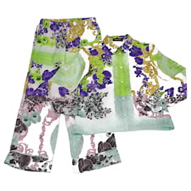 Autre Marque-NON SIGNE / UNSIGNED Trousers T.FR 0 Silk-Green