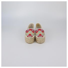 Espadrilles GUCCI T.EU 36 Cuir Multicolore