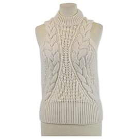 Alexander Mcqueen-ALEXANDER MCQUEEN Tops T.International XS Wool-Cream