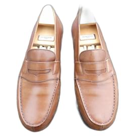 JM Weston-moccasin jm weston 8/5F 43 very wide-Light brown