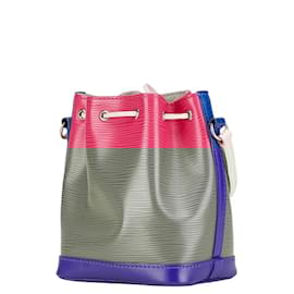 Louis Vuitton-Louis Vuitton Epi Nano Noe Shoulder Bag-Pink,Blue