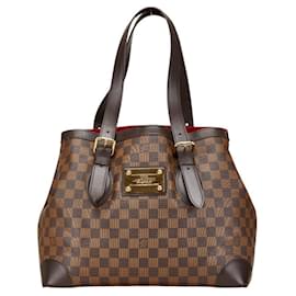 Louis Vuitton-Louis Vuitton Damier Hampstead MM Handbag Tote Bag-Brown