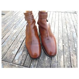 JM Weston-jm weston jodhpur boots 9D 43 shoe trees-Light brown
