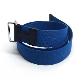 Hermès Hermes Belt Nomade Textile Blue x Black Size M Black Blue
