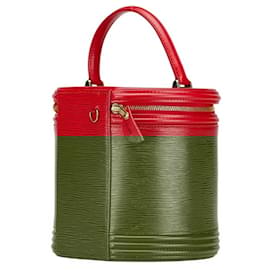 Louis Vuitton-Louis Vuitton Epi Cannes Handbag Vanity Bag-Red