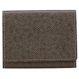 Louis Vuitton-Louis Vuitton Taiga Envelope Cult de Visite Card Case-Brown