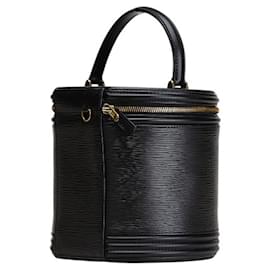 Louis Vuitton-Louis Vuitton Epi Cannes Handbag Vanity Bag-Black