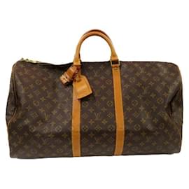Louis Vuitton-Louis Vuitton Monogram Keepall 50 Bag-Brown,Monogram